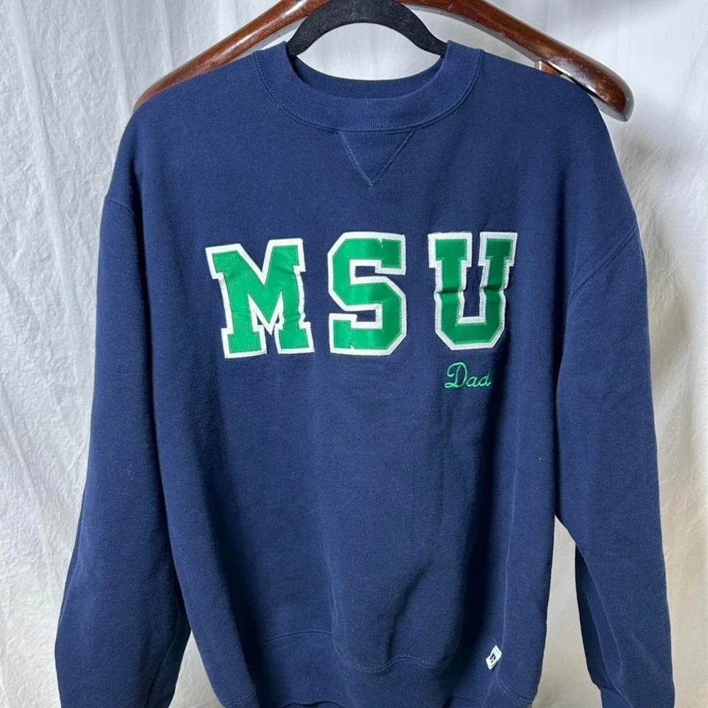 Vintage Michigan State Spartans Sweatshirt Large Russell Athletic - Picture 1 of 5